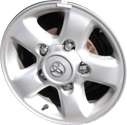 Toyota Land Cruiser 1998-2002 powder coat silver 16x8 aluminum wheels or rims. Hollander part number ALY69380U10, OEM part number 4261160210.
