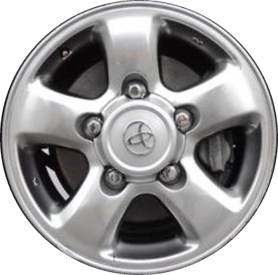 Toyota Land Cruiser 1998-2002 powder coat hyper silver 16x8 aluminum wheels or rims. Hollander part number ALY69380U78, OEM part number 4261160210.