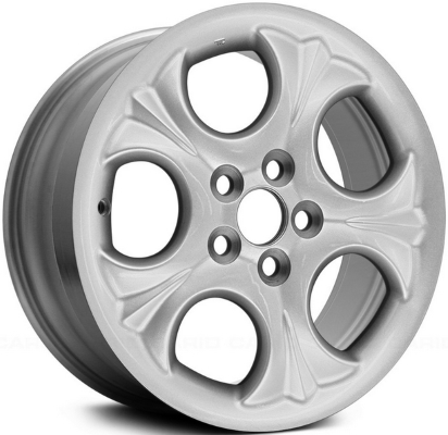 Toyota Corolla 2003-2008 powder coat silver 15x6 aluminum wheels or rims. Hollander part number ALY69492, OEM part number 42611YY070.