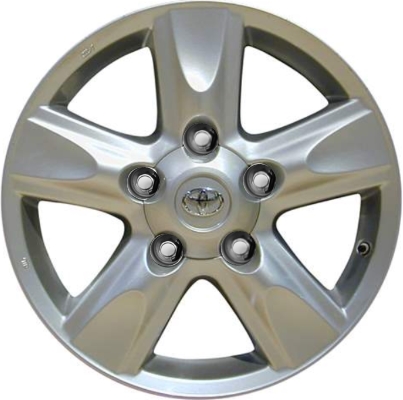 Toyota Land Cruiser 2008-2012 powder coat silver 18x8 aluminum wheels or rims. Hollander part number ALY69528, OEM part number 4261160650, 4261160670.