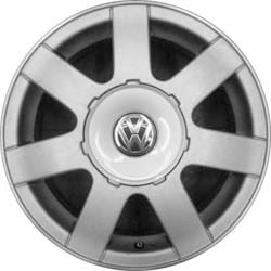 Volkswagen Passat 1998-2001 powder coat silver 15x7 aluminum wheels or rims. Hollander part number ALY69722U10.LS01, OEM part number 3B0601025A091.