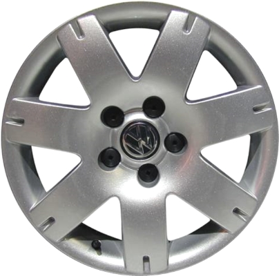 Volkswagen Passat 2001-2005 powder coat silver 16x7 aluminum wheels or rims. Hollander part number ALY69771, OEM part number Not Yet Known.
