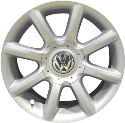 Volkswagen Passat 2003-2005 powder coat silver 15x7 aluminum wheels or rims. Hollander part number ALY69830, OEM part number 3B0601025S8Z8.