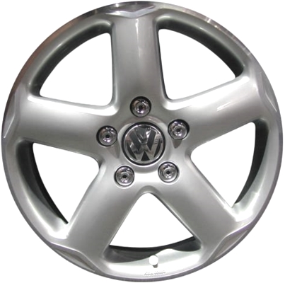 Volkswagen Touareg 2004-2010 powder coat silver 18x8 aluminum wheels or rims. Hollander part number ALY69831, OEM part number 7L6601025AAZ31.