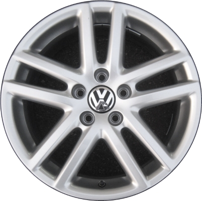 Volkswagen EOS 2007-2011, Passat 2008-2011 powder coat silver 17x7.5 aluminum wheels or rims. Hollander part number 69845U20, OEM part number 3C0601025RQQ9.