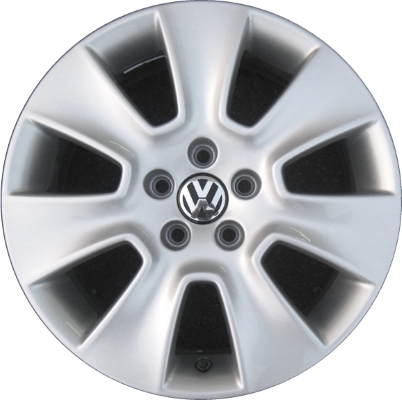 Volkswagen Beetle 2008-2011 powder coat silver 16x6.5 aluminum wheels or rims. Hollander part number ALY69866, OEM part number 1C0601025AH8Z8.