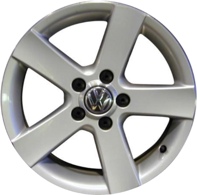 Volkswagen Passat 2001-2005 powder coat silver 16x7 aluminum wheels or rims. Hollander part number ALY69895, OEM part number 3B0601025T8Z8.