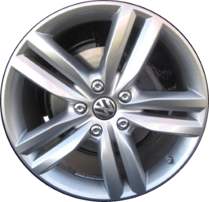 Volkswagen Touareg 2011-2017 powder coat silver 20x9 aluminum wheels or rims. Hollander part number ALY69917, OEM part number 7P6601025E88Z.