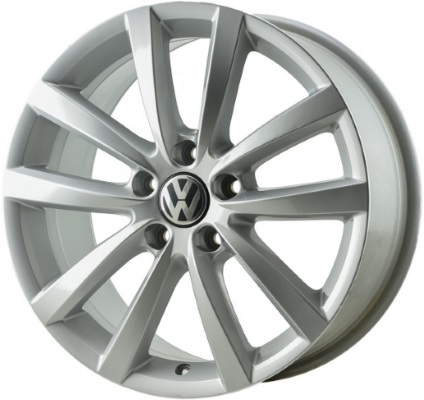 Volkswagen EOS 2012-2016 powder coat silver 17x7.5 aluminum wheels or rims. Hollander part number ALY69920, OEM part number 3AA601025C8Z8.