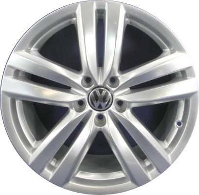 Volkswagen EOS 2012-2016 powder coat silver 18x8 aluminum wheels or rims. Hollander part number ALY69922, OEM part number 3AA601025H88Z.