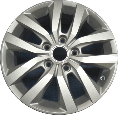 Volkswagen Routan 2012-2013 powder coat silver 17x6.5 aluminum wheels or rims. Hollander part number ALY69938, OEM part number 7B0601025DGSA.