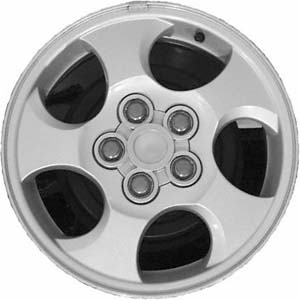Saturn Vue 2002-2007 powder coat silver 16x6.5 aluminum wheels or rims. Hollander part number ALY7023, OEM part number 21991028.