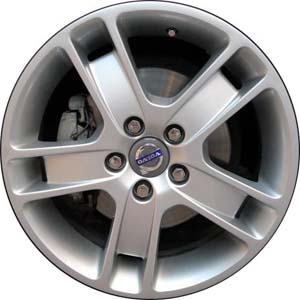 Volvo C30 2007-2012, S40 2007-2010, V50 2007-2010 powder coat hyper silver 17x7 aluminum wheels or rims. Hollander part number 70302U77, OEM part number 306715095, 30756217.