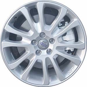 Volvo V60 2010, XC60 2009-2010 powder coat silver 18x7.5 aluminum wheels or rims. Hollander part number 70342, OEM part number 312008964.