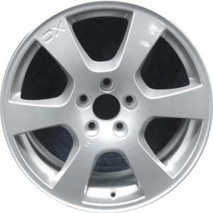 Volvo V60 2010, XC60 2010-2012 powder coat silver 17x7.5 aluminum wheels or rims. Hollander part number 70365, OEM part number 312008956.