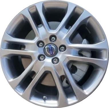 Volvo V60 2016, XC60 2014-2016, XC70 2016 powder coat silver 18x7.5 aluminum wheels or rims. Hollander part number 70396, OEM part number 313739179, 314089053.