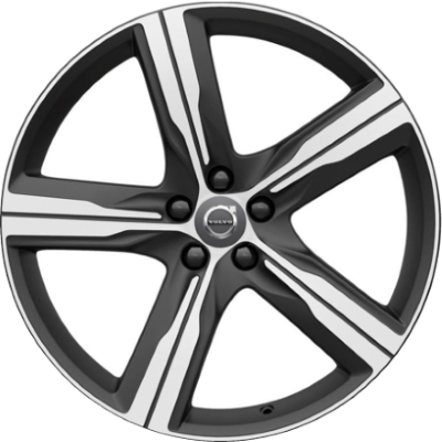 Volvo S90 2020-2021, V90 2017-2020 charcoal machined 19x8.5 aluminum wheels or rims. Hollander part number 70440, OEM part number 314088998, 322439753.