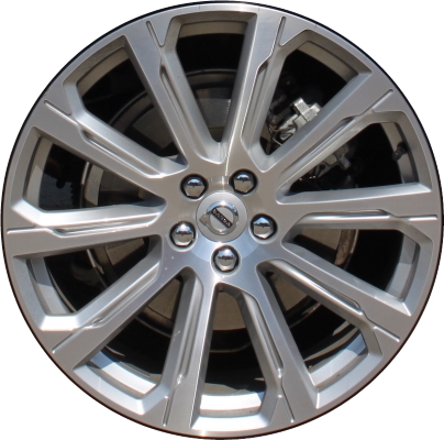 Volvo S90 2018-2021 silver machined 20x8.5 aluminum wheels or rims. Hollander part number ALY70442, OEM part number 316646157.
