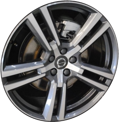 Volvo XC60 2018-2021 grey machined 20x8 aluminum wheels or rims. Hollander part number ALY70447, OEM part number 314542747.