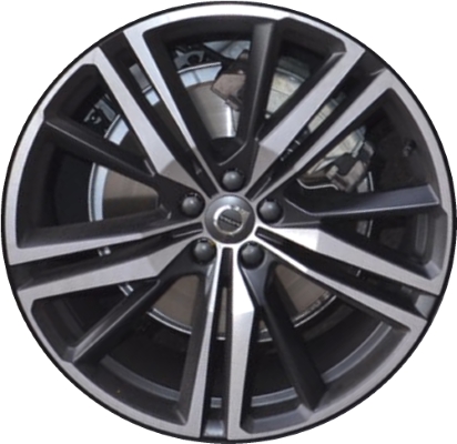 Volvo XC60 2018-2023 charcoal machined 21x8.5 aluminum wheels or rims. Hollander part number ALY70449, OEM part number 314542762.