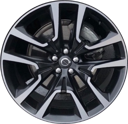 Volvo XC60 2018-2023 black machined 22x9 aluminum wheels or rims. Hollander part number ALY70450, OEM part number 314543273.