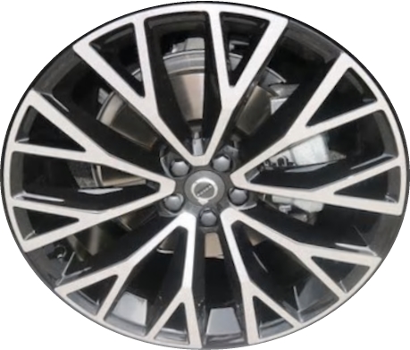 Volvo XC60 2018-2023 black machined 22x9 aluminum wheels or rims. Hollander part number ALY70451, OEM part number 314546813.