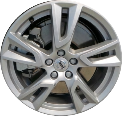 Volvo V90 2018-2021 powder coat silver 18x7.5 aluminum wheels or rims. Hollander part number ALY70453, OEM part number 314285958.