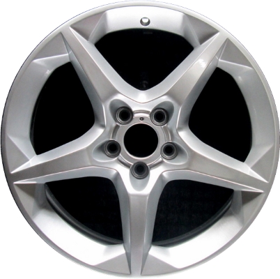 Saturn Astra 2008-2009 powder coat hyper silver 18x7.5 aluminum wheels or rims. Hollander part number ALY7061, OEM part number 13171952.