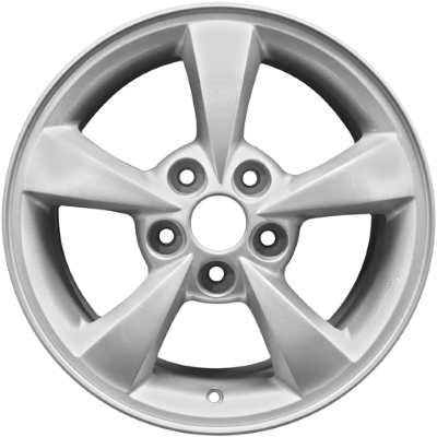 Hyundai Azera 2006-2008 powder coat silver 16x6.5 aluminum wheels or rims. Hollander part number ALY70719, OEM part number 529103L110, 529103L160, 529103L120.