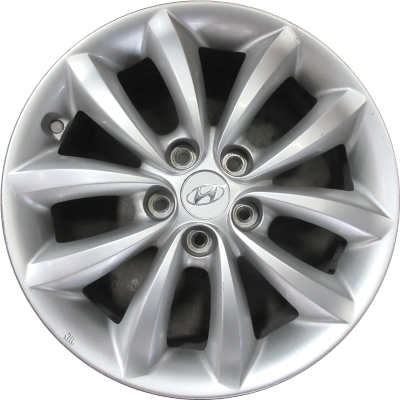 Hyundai Azera 2006-2011 powder coat silver 17x7 aluminum wheels or rims. Hollander part number ALY70720A20, OEM part number 529103L210, 529103L220.