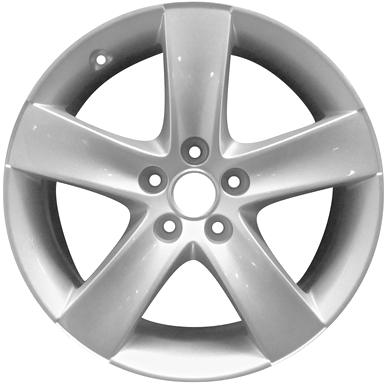 Hyundai Veracruz 2007-2012 powder coat silver 18x7 aluminum wheels or rims. Hollander part number ALY70745, OEM part number 529103J250, 529103J210.