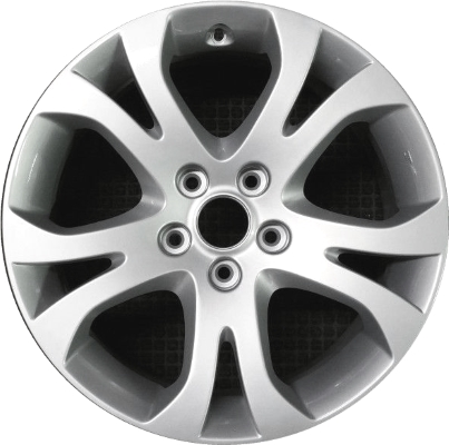 Hyundai Veracruz 2007-2012 powder coat silver 17x7 aluminum wheels or rims. Hollander part number ALY70746, OEM part number 529103J110, 529103J150.