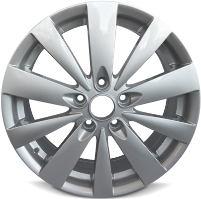 Hyundai Sonata 2009-2010 powder coat silver 17x6.5 aluminum wheels or rims. Hollander part number ALY70767U/A, OEM part number 529100A360, 529103K350.