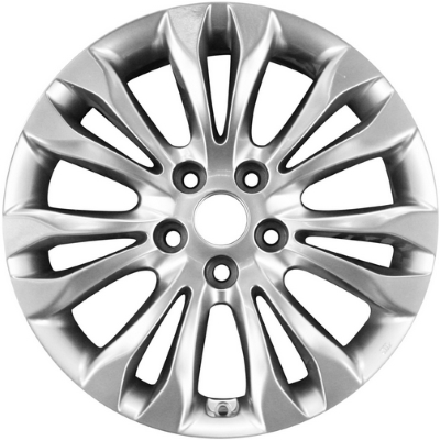 Hyundai Azera 2011 powder coat silver or hyper silver 17x7 aluminum wheels or rims. Hollander part number ALY70797U, OEM part number 529103L600, 529103L650, 529103L750, 529103L700.