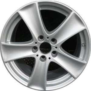 BMW X5 2007-2013 powder coat silver 18x8.5 aluminum wheels or rims. Hollander part number ALY71533/71169, OEM part number 36116770200.