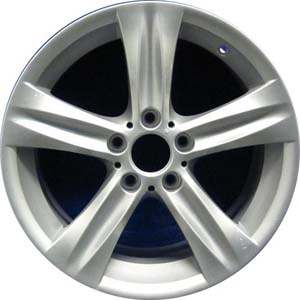 BMW Z4 2006-2008 powder coat silver 18x8 aluminum wheels or rims. Hollander part number ALY71187, OEM part number 36116771161.