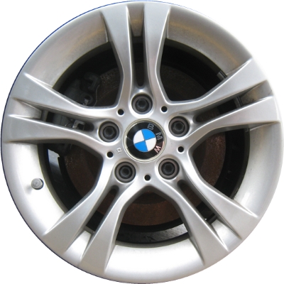 BMW 323i 2007-2012, 328i 2007-2012, 335i 2007-2012 powder coat silver 16x7 aluminum wheels or rims. Hollander part number 71242, OEM part number 36116780907.
