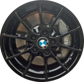 BMW 128i 2008-2013, 135i 2008-2013 powder coat black 17x7 aluminum wheels or rims. Hollander part number 71249U45, OEM part number 36116787975.