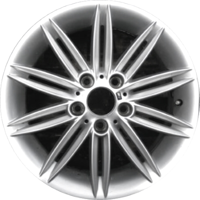BMW 128i 2008-2013, 135i 2008-2013 powder coat silver 17x7 aluminum wheels or rims. Hollander part number 71252, OEM part number 36118036937.