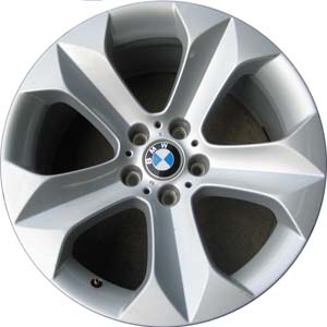 BMW X6 2008-2014 powder coat silver 19x9 aluminum wheels or rims. Hollander part number ALY71279, OEM part number 36116774893.