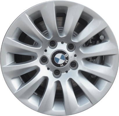 BMW 323i 2008-2012, 328i 2008-2012 powder coat silver 16x7 aluminum wheels or rims. Hollander part number 71314, OEM part number 36116783628.
