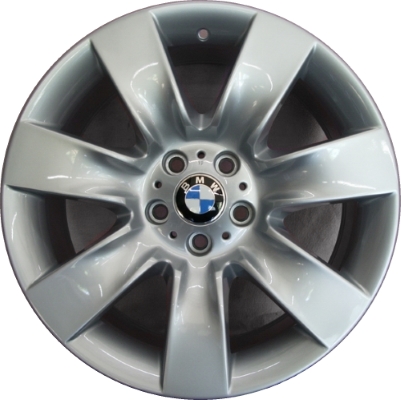 BMW 535i GT 2010-2017, 550i GT 2010-2017, 740i 2011-2015, 750i 2009-2015, 760i 2010-2015, ActiveHybrid 7 2011-2015 powder coat silver 19x8.5 aluminum wheels or rims. Hollander part number, OEM part number 36116775390.