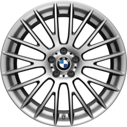 BMW 535i GT 2010-2017, 550i GT 2010-2017, 740i 2011-2015, 750i 2009-2015, 760i 2010-2015, ActiveHybrid 7 2011-2015 powder coat silver or grey 21x8.5 aluminum wheels or rims. Hollander part number, OEM part number 36116787608, 36116787610.
