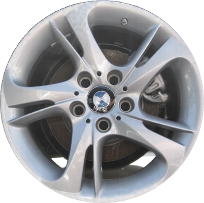 BMW Z4 2009-2016 powder coat silver 17x8 aluminum wheels or rims. Hollander part number ALY71352, OEM part number 36116785248.