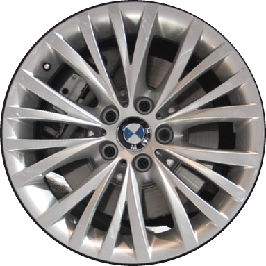 BMW Z4 2009-2016 powder coat silver 18x8 aluminum wheels or rims. Hollander part number ALY71357, OEM part number 36116785250.