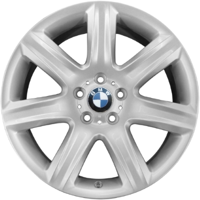 BMW 535i GT 2010-2017, 550i GT 2010-2017 powder coat silver 19x8.5 aluminum wheels or rims. Hollander part number 71371, OEM part number 36116781275.