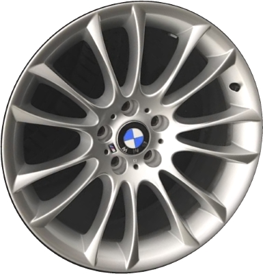 BMW 535i GT 2010-2017, 550i GT 2010-2017, 740i 2011-2015, 750i 2009-2015, 760i 2010-2015, ActiveHybrid 7 2011-2015 powder coat silver 19x8.5 aluminum wheels or rims. Hollander part number, OEM part number 36117841819.
