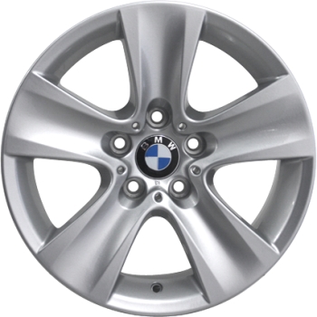 BMW 528i 2011-2016, 535i 2011-2016, 550i 2011-2016, 640i 2016-2019, 650i 2018-2019, ActiveHybrid 5 2012-2015 powder coat silver 17x8 aluminum wheels or rims. Hollander part number, OEM part number 36116790172.
