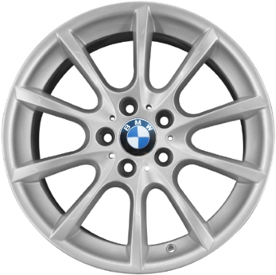 BMW 528i 2011-2016, 535i 2011-2016, 550i 2011-2016, 640i 2012-2019, 650i 2012-2019, ActiveHybrid 5 2012-2015 powder coat silver 20x8.5 aluminum wheels or rims. Hollander part number, OEM part number 36116783525.