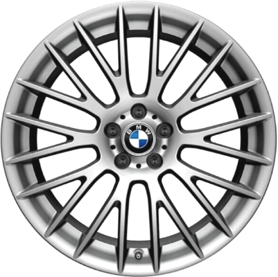 BMW 528i 2011-2016, 535i 2011-2016, 550i 2011-2016, 640i 2012-2019, 650i 2012-2019, ActiveHybrid 5 2012-2015 powder coat silver or grey 20x8.5 aluminum wheels or rims. Hollander part number, OEM part number 36116792594, 36116792596.